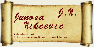 Junoša Nikčević vizit kartica